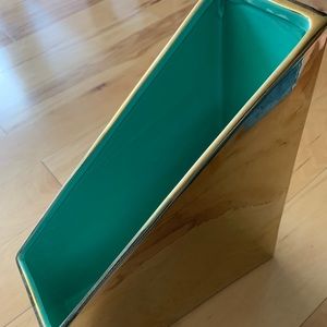 Gold Ceramic Magazine Holder